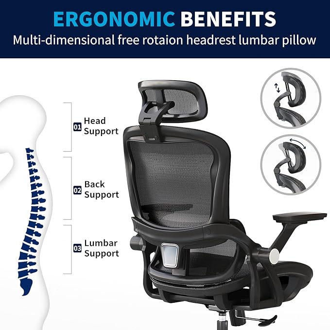 Monhey Office Chair Ergonomic Desk Chair - Image 4