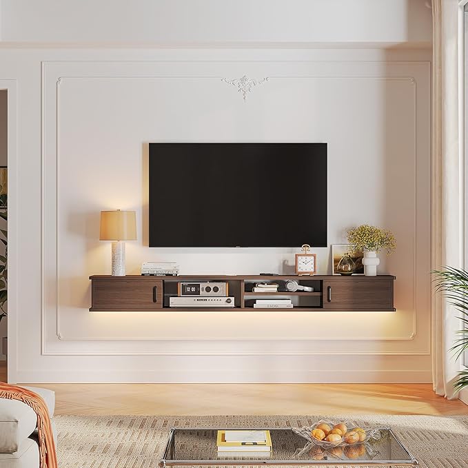 Floating TV Stand, Floating TV Shelf, Wall TV Cabinet, Floating Entertainment - Image 4
