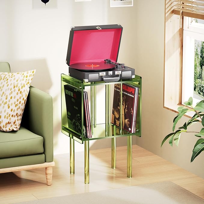 Acrylic Record Player Stand, - Image 2