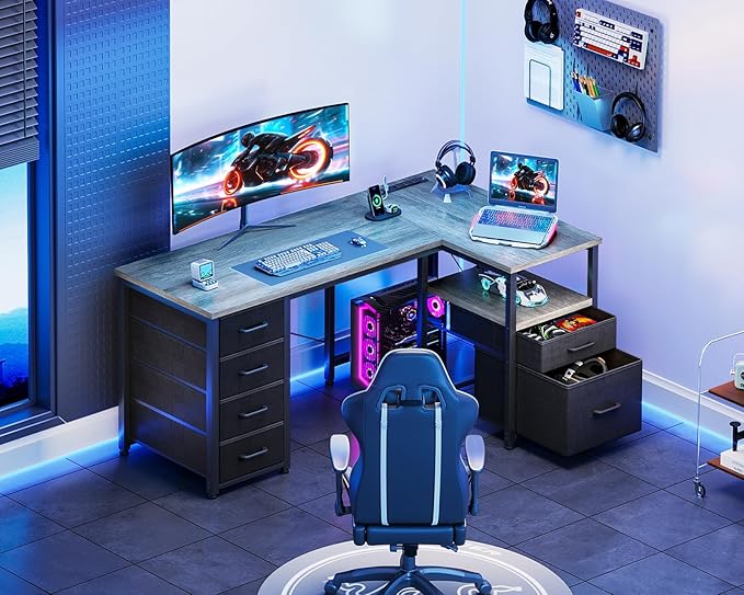 Coleshome L Shaped Computer Desk - Image 9