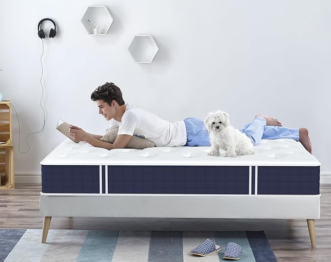 Coolvie Queen Mattress, 10 Inch Hybrid Mattress Queen Size, Individual Pocket - Image 2