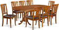 East West Furniture PLAV9-SBR-LC 9 Piece Dining Room Table Set Includes an Oval by EastWestFurniture