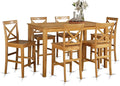 East West Furniture CAPU7H-OAK-W 7 Piece Kitchen Counter Height Dining Table by EastWestFurniture
