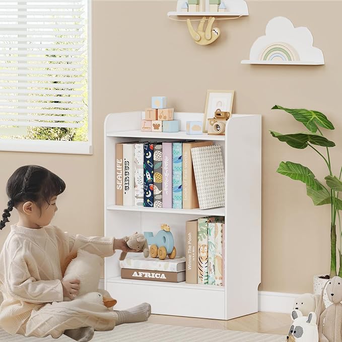 Lkeiyay Montessori Shelf, 3-Shelf Toy Storage Organizer, Wooden Storage Cabinet - Image 2