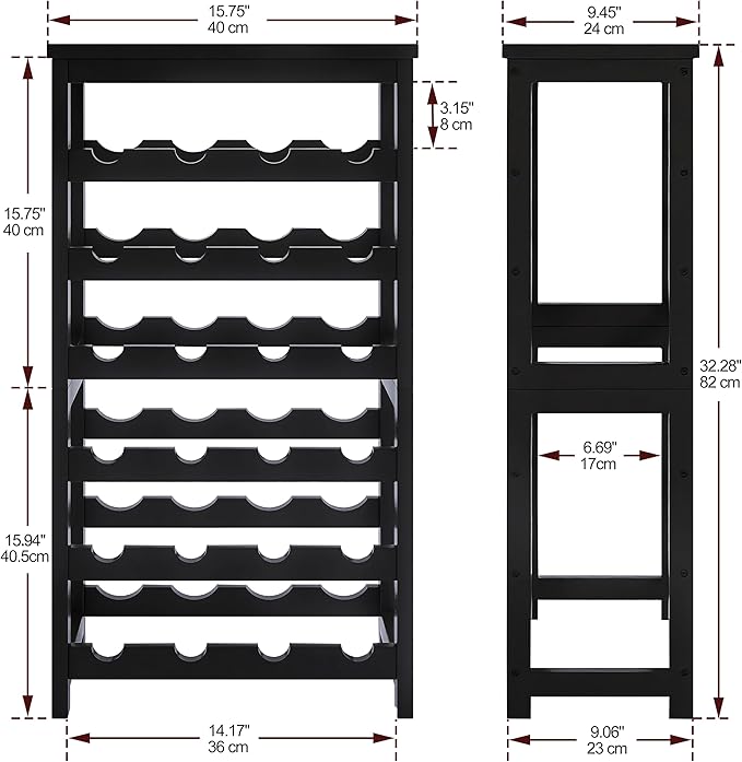 24 Bottle Wine Rack Freestanding Floor, 6 Tier Wine Display Storage Shelves - Image 5