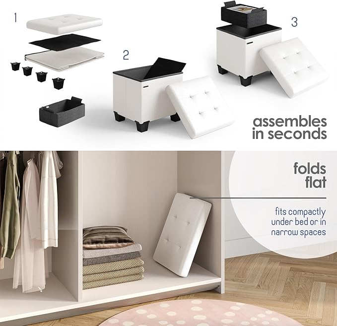 STORAGEBUD Storage Ottoman Cube - Image 8