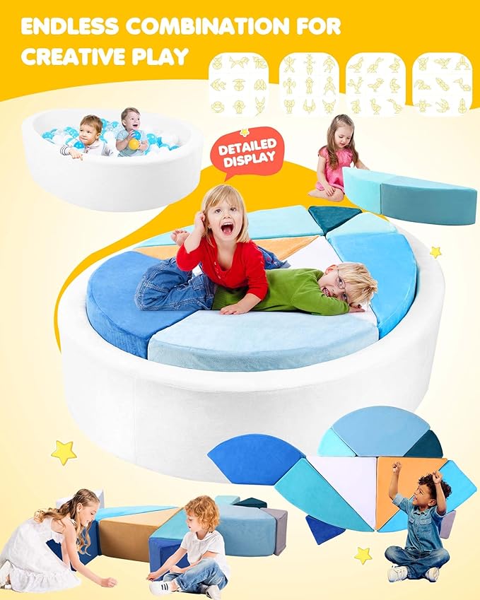 Kids Play Couch, 2-in-1 Egg-Shape Kid Plays Sofa - Image 2