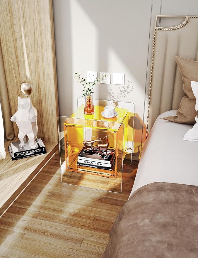 Acrylic Nightstand Colorful Bedside Table - Image 6