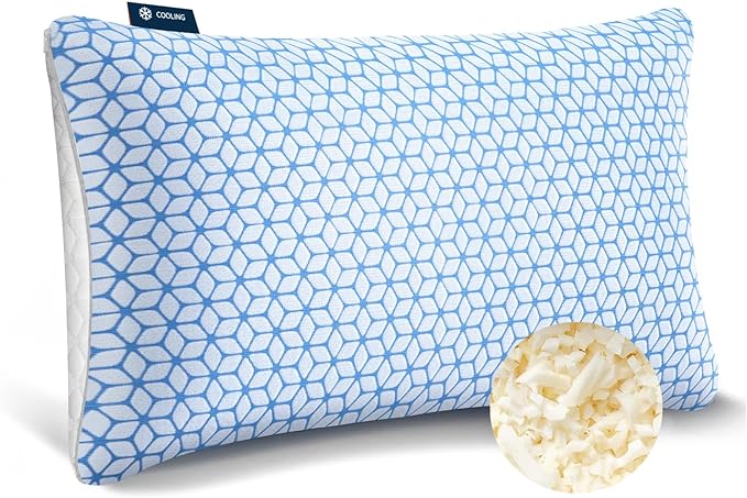 Bed Pillow Queen Size 1 Pack, Shredded Memory Foam Pillow Adjustable，Cooling by LoveAttitude