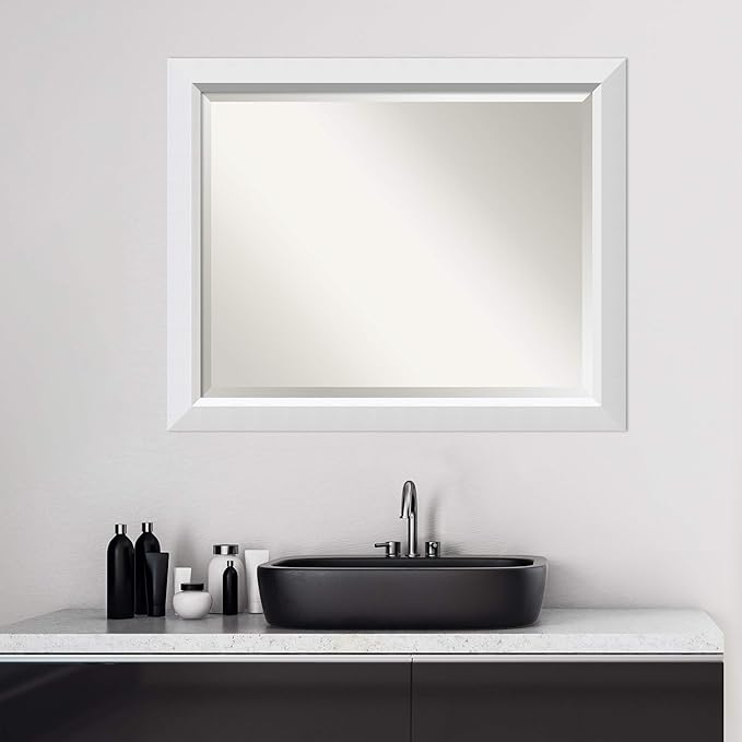 Amanti Art White Bathroom Mirror - Image 6