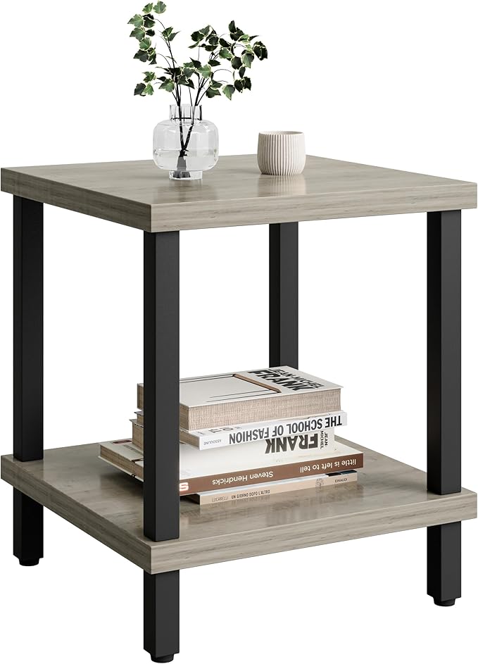 Large End Table Square Side Table Modern Sofa Table 20 Inch Industrial Coffee by MMEOLUOOK