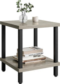 Large End Table Square Side Table Modern Sofa Table 20 Inch Industrial Coffee by MMEOLUOOK