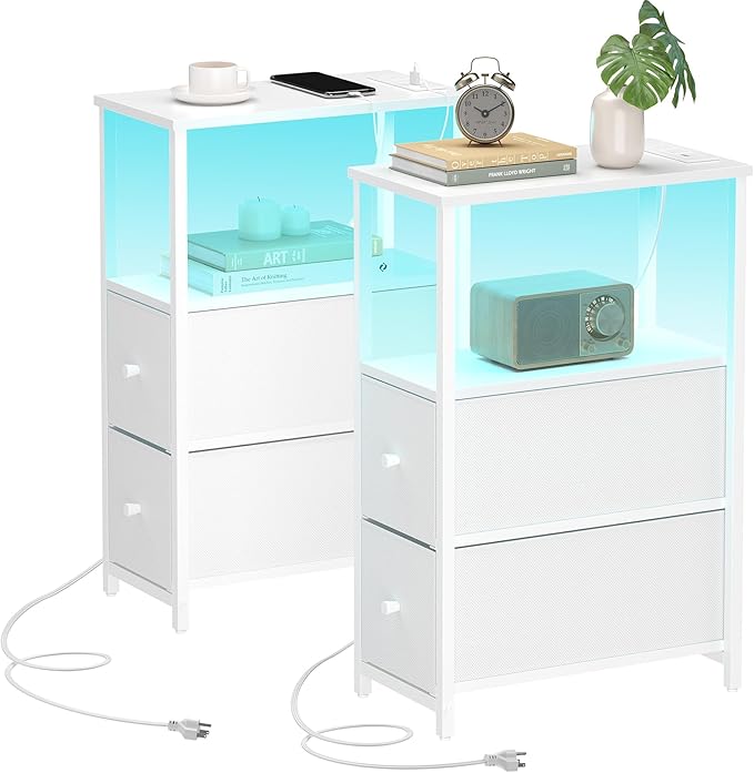 TUTOTAK Small Narrow LED End Table by WelcometotheTUTOTAKHome