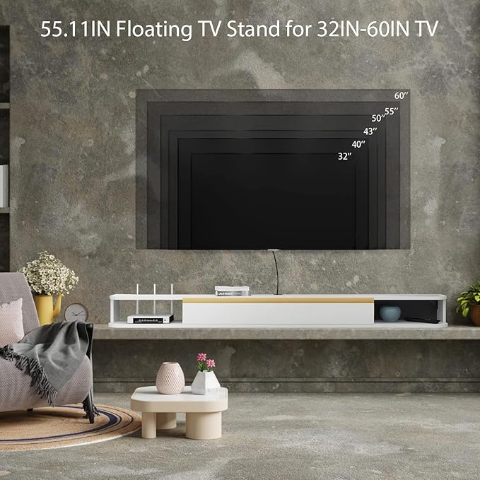 Floating TV Stand, Floating Shelves - Image 4