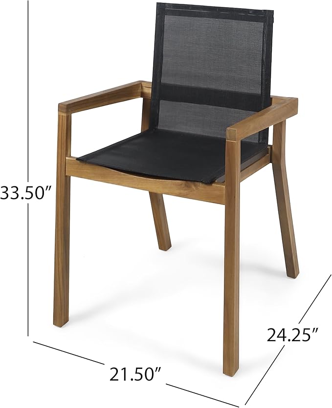 Merax Mesh Seating Solid Wood Dining Chairs Set of 2, French Country Style - Image 10