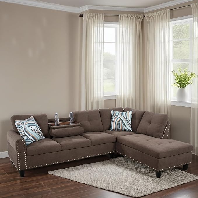 L-Shaped Sectional Sofa, Modern Sectional Couches Home Sofas - Image 3