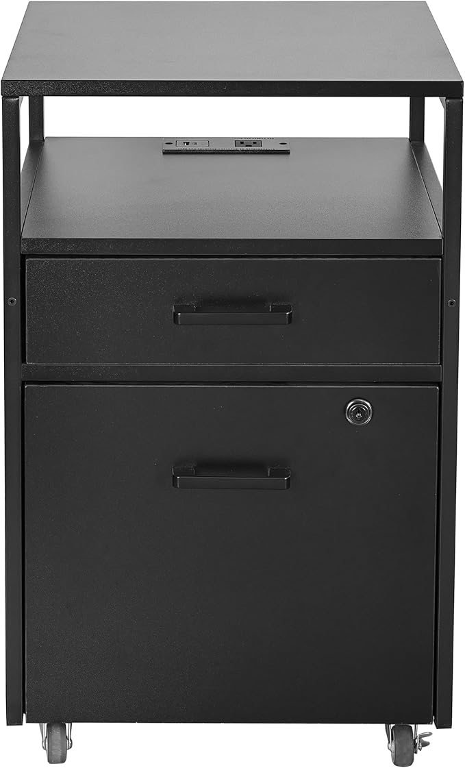 Techni Mobili Modern 2-Drawer Rolling File Cabinet - Image 5
