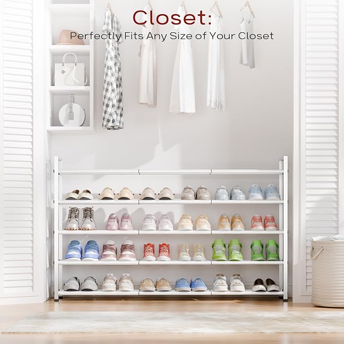 Bumusty 5-Tier Long Expandable Shoe Rack - Image 2