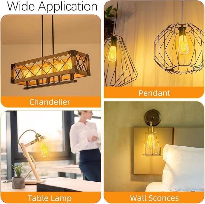 Edison Bulbs Dimmable, E26 LED Bulb 60 watt Equivalent, Soft White 2700K - Image 7