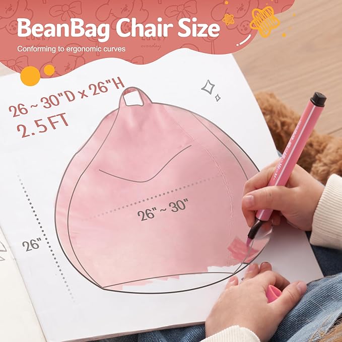 Homguava 2FT Bean Bag Chair: 2' Bean Bags - Image 2