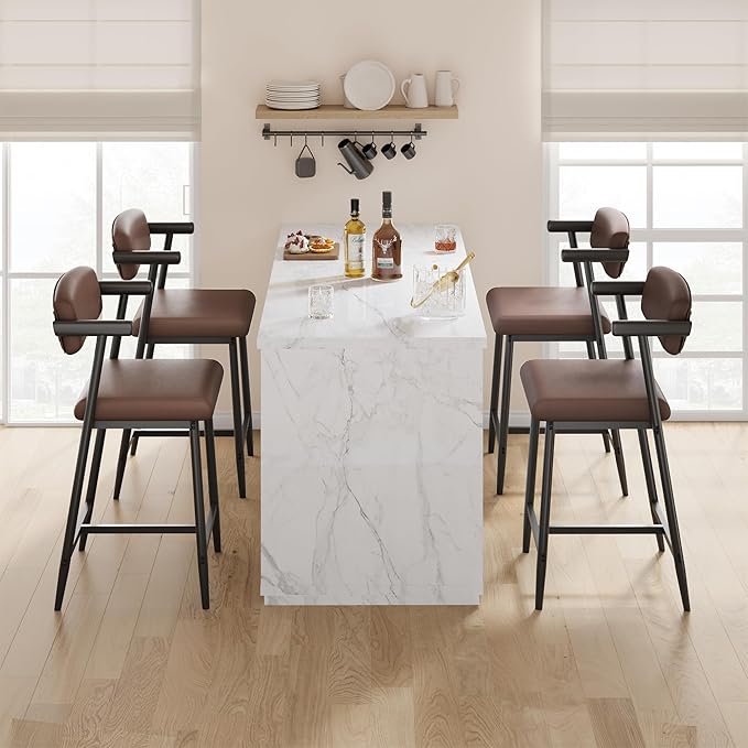 GarveeHome Counter Height Bar Stools of 4 - Image 5