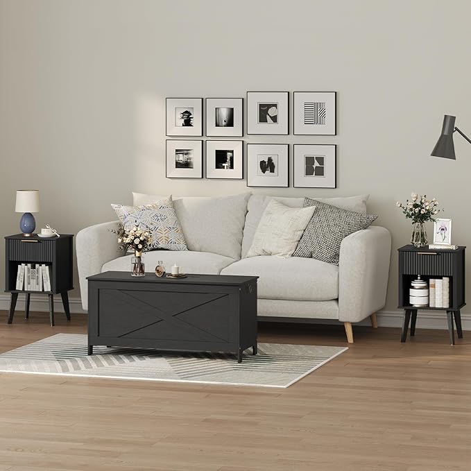 End Table, Fluted Night Stand, Modern Side Table, Bedside Table - Image 6