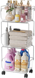 YCIA&DONE 3 Tier Rolling Cart, Storage Shelf Organizer by YCIADONE