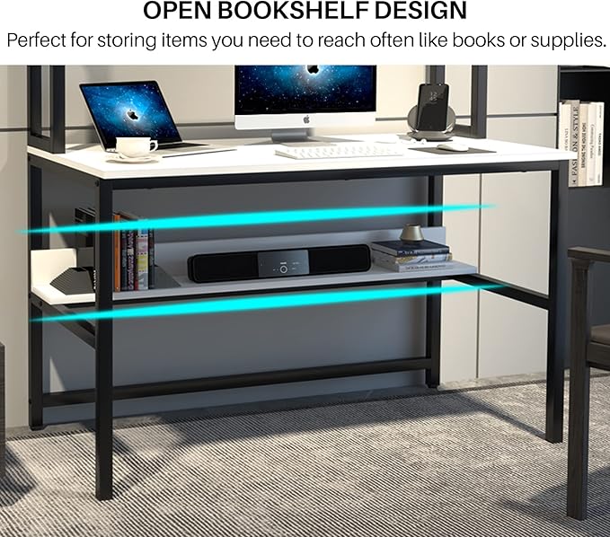 Aquzee Computer Desk, Easy Assembly Gaming Table - Image 8