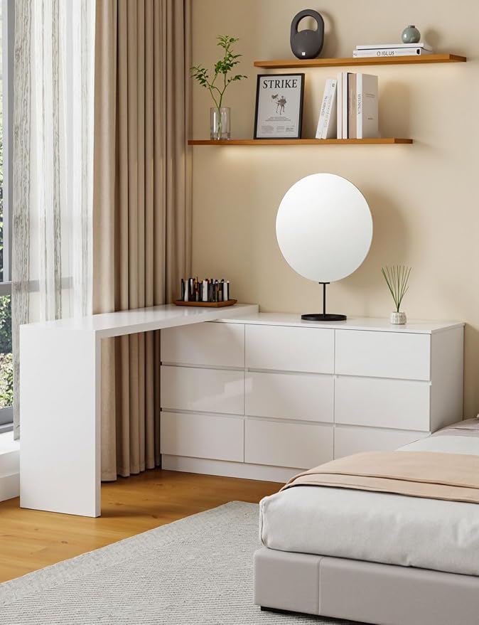9 Drawer Vanity Dresser Combo - Image 6
