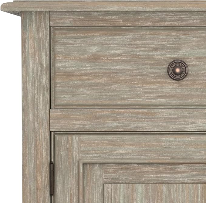 SIMPLIHOME Connaught 40-inch Wide Solid Wood Storage Cabinet in Distressed Grey - Image 11