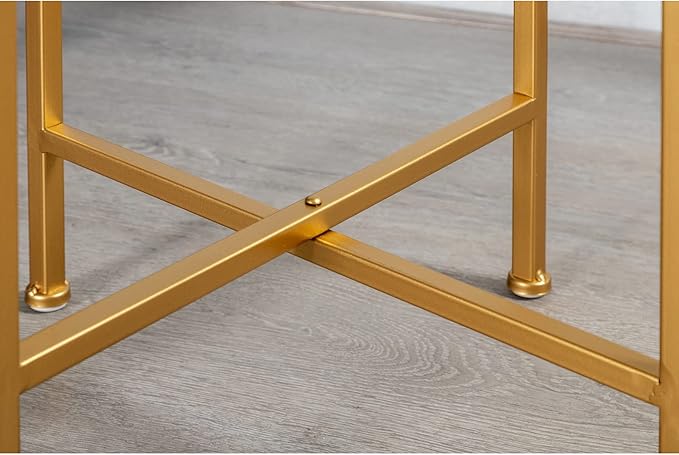 HollyHOME Small Round Metal Waterproof End Table, Accent Indoor&Outdoor Side - Image 6