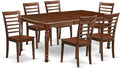 East West Furniture DOML7-MAH-W 7 Piece Dining Set Consist of a Rectangle by EastWestFurniture