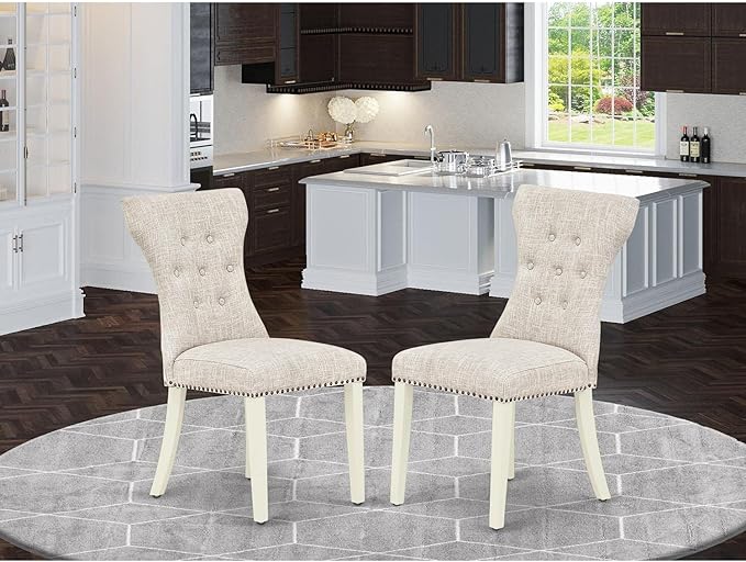 East West Furniture GAP2T35 Gallatin Modern Parson Chairs - Image 2