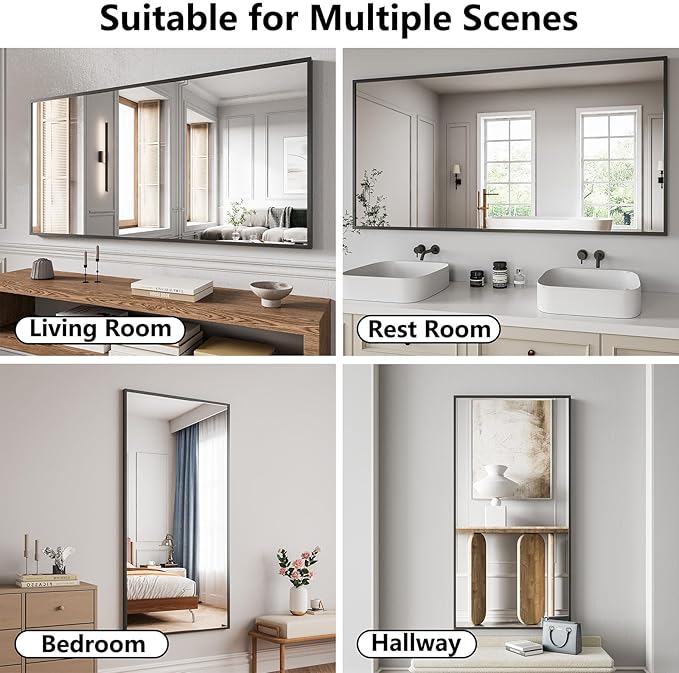Koonmi Bathroom Mirror 30x60 Bathroom Wall-Mounted Mirrors, Modern Vanity Mirror - Image 4