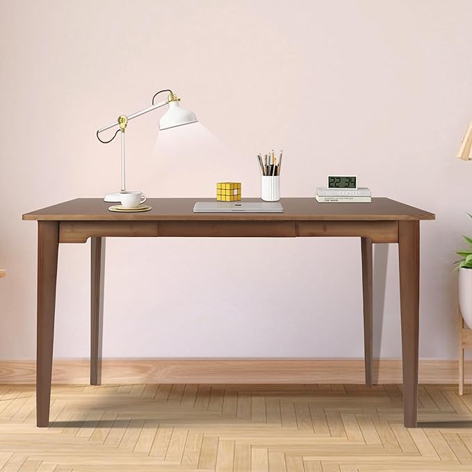 47" Bamboo Computer Desk Study Desk Home Office Desk Writing Table - Image 3