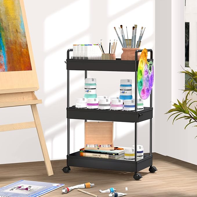 SOLEJAZZ 3 Tier Rolling Storage Cart - Image 5