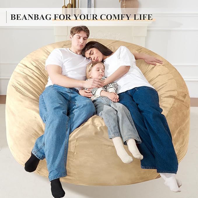 Homguava 6FT Bean Bag Chair Giant BeanBag - Image 3