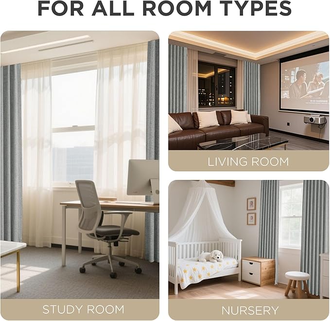 Joydeco 100% Blackout Curtains for Bedroom - Image 8