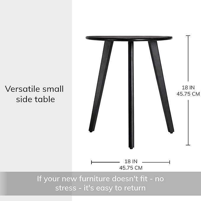 MH London Tri Pin Side Table I Handmade Natural Mango Wood, Naturally Moisture - Image 3