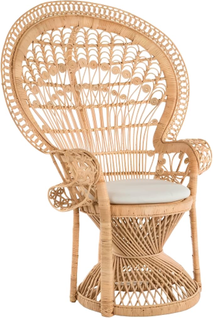 KOUBOO Peacock Grand Peacock Chair, Rattan Chair, Accent Chair by KOUBOO