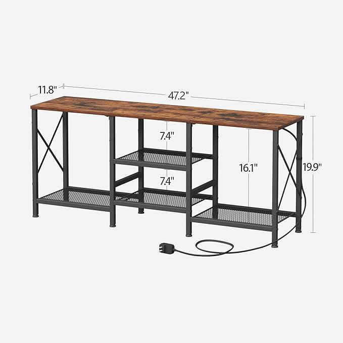 TV Stand with LED Lights for 55 Inch TV, Entertainment Center with 3-Tier Open - Image 3