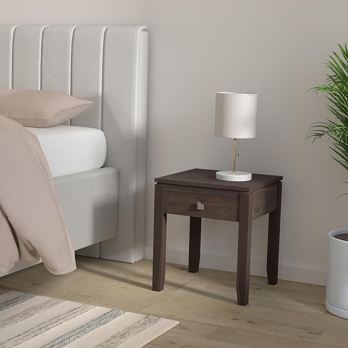 SIMPLIHOME Cosmopolitan SOLID WOOD 18 inch Wide Square Contemporary End Side - Image 2