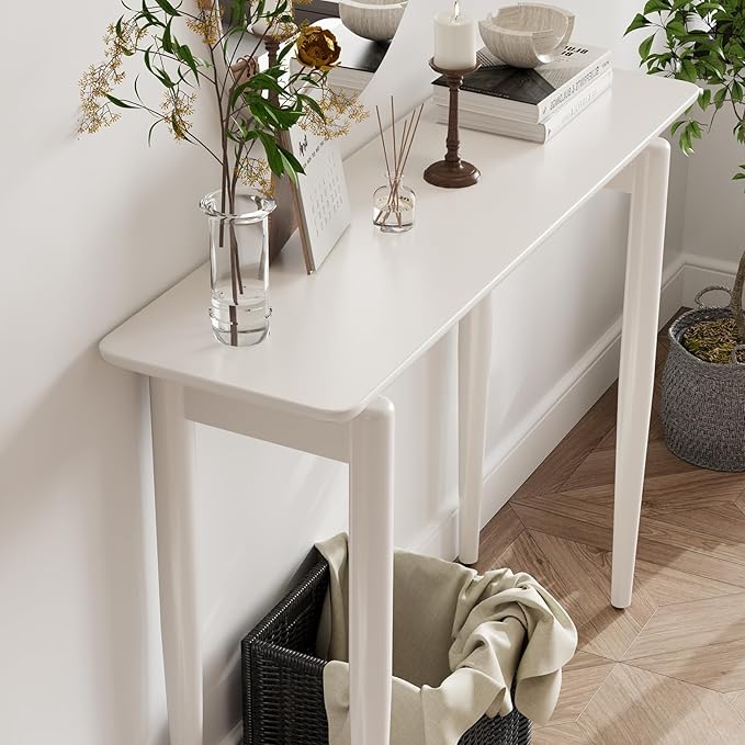 Wood Console Table Walnut Entryway Table, Thin Console Table, Sofa Tables - Image 6