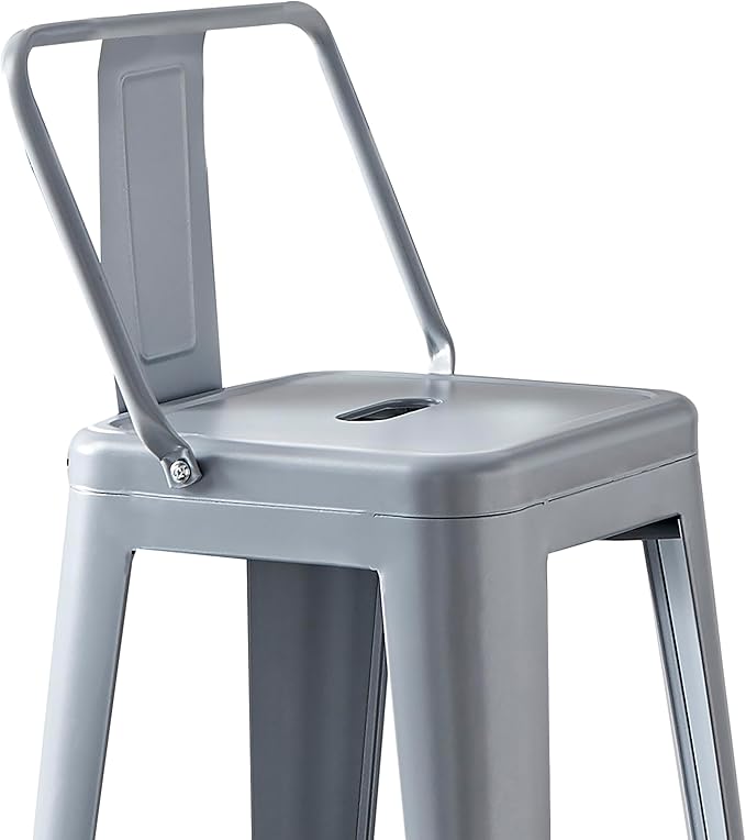 AC Pacific 30” Metal Barstool Set of 2 – Country Rustic Style - Image 4