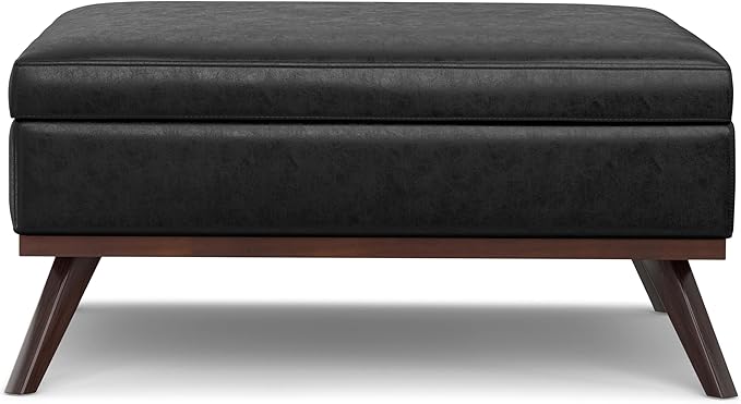 SIMPLIHOME Owen 40 inch Wide Mid Century Modern Square XL Coffee Table Storage - Image 5