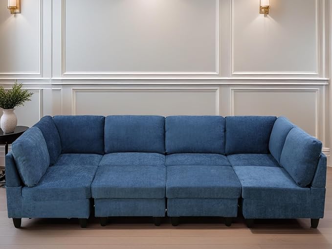 U Shaped Sectional Couch, Convertible Modular Sectional Sofa - Image 6