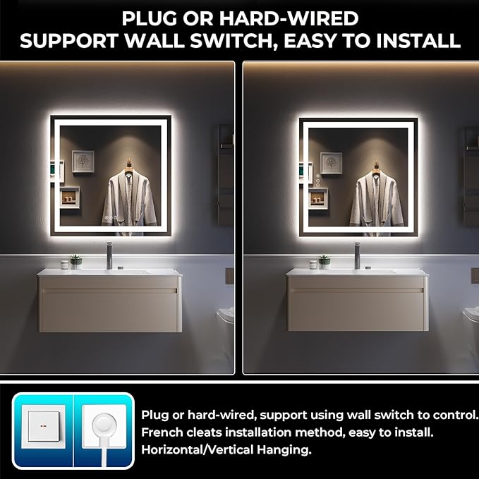 36x36 Inch LED Bathroom Mirror - Image 7