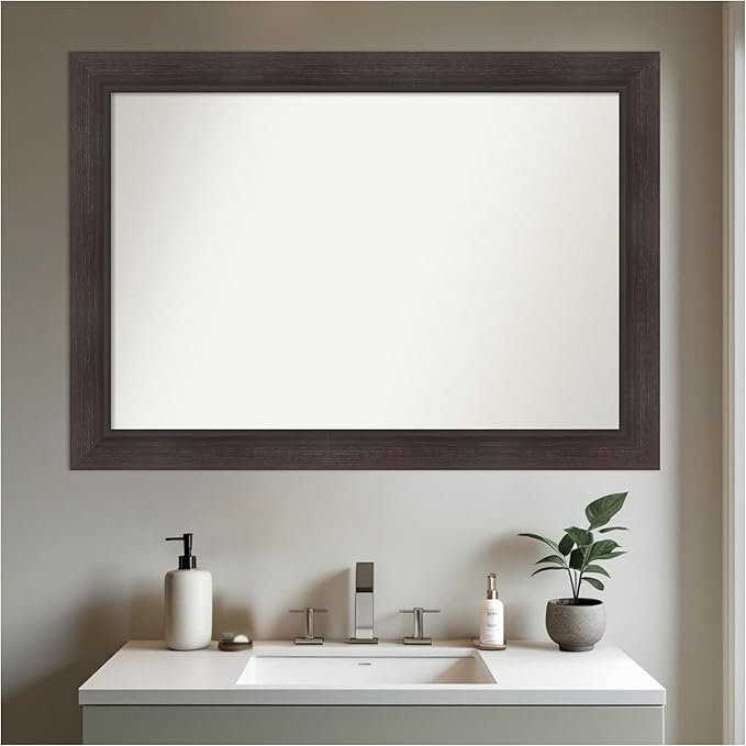Amanti Art Brown Bathroom Mirror - Image 6