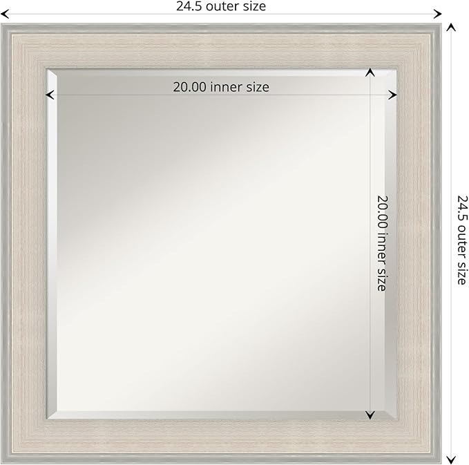 Amanti Art White Bathroom Mirror - Image 4