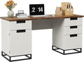 Garvee 59" Farmhouse Executive Desk, Home Office Desk by Garvee
